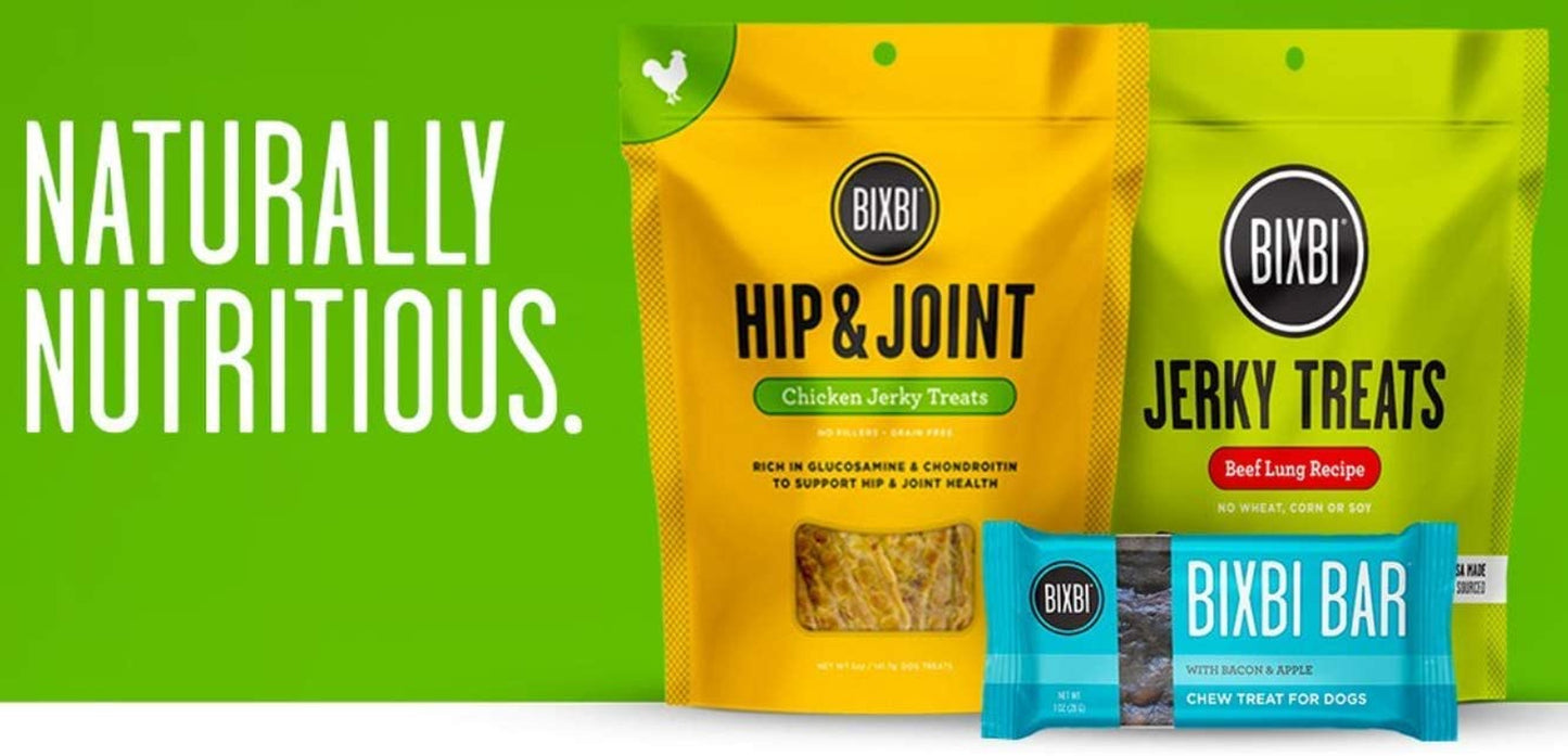 BIXBI Skin & Coat Support Salmon Jerky Dog Treats, 4 Oz - USA Made Grain Free Dog Treats - Antioxidant Rich