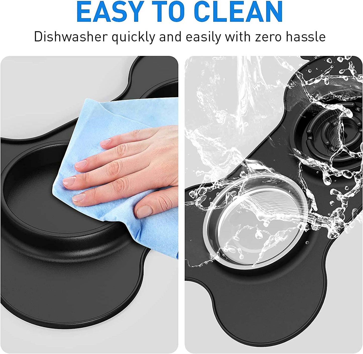 Slow Feeder Dog Bowls Food and Water Bowls with Non Spill and Non Skid Silicone Mat
