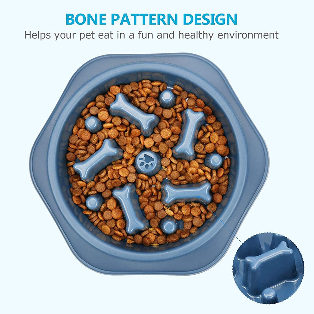 Anti-Gulping Pet Dog Bowl