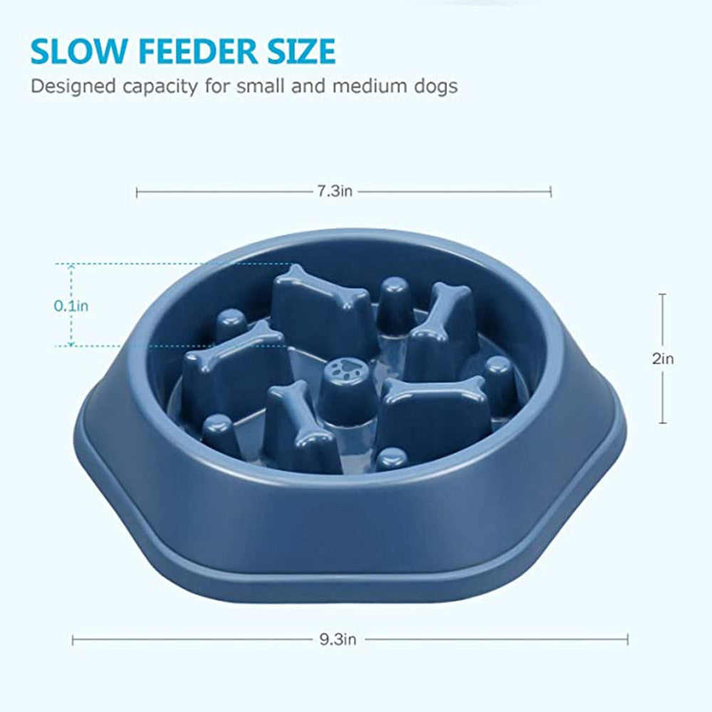 Anti-Gulping Pet Dog Bowl