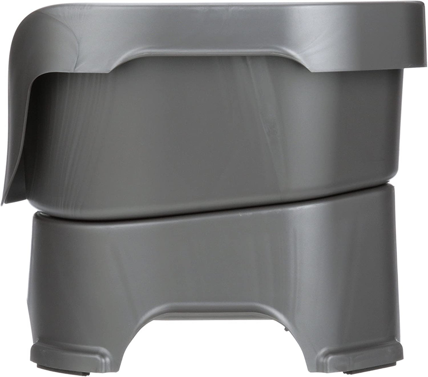 Neater Feeder Deluxe for Medium Dogs - Mess Proof Pet Feeder with Stainless Steel Food & Water Bowls - Drip Proof, Non-Tip, and Non-Slip - Gunmetal Grey