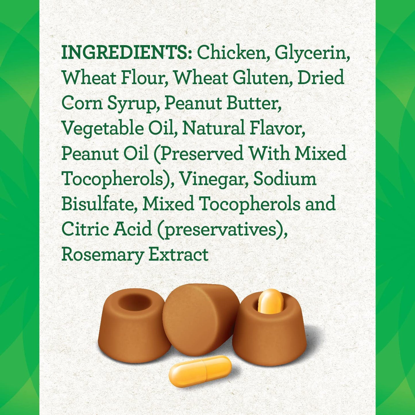 GREENIES PILL POCKETS for Dogs Capsule Size Natural Soft Dog Treats with Real Peanut Butter (60 Treats)