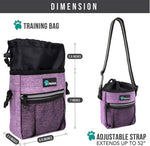 Dog Training Pouch Bag with Waist Shoulder Strap, Poop Bag Dispenser 