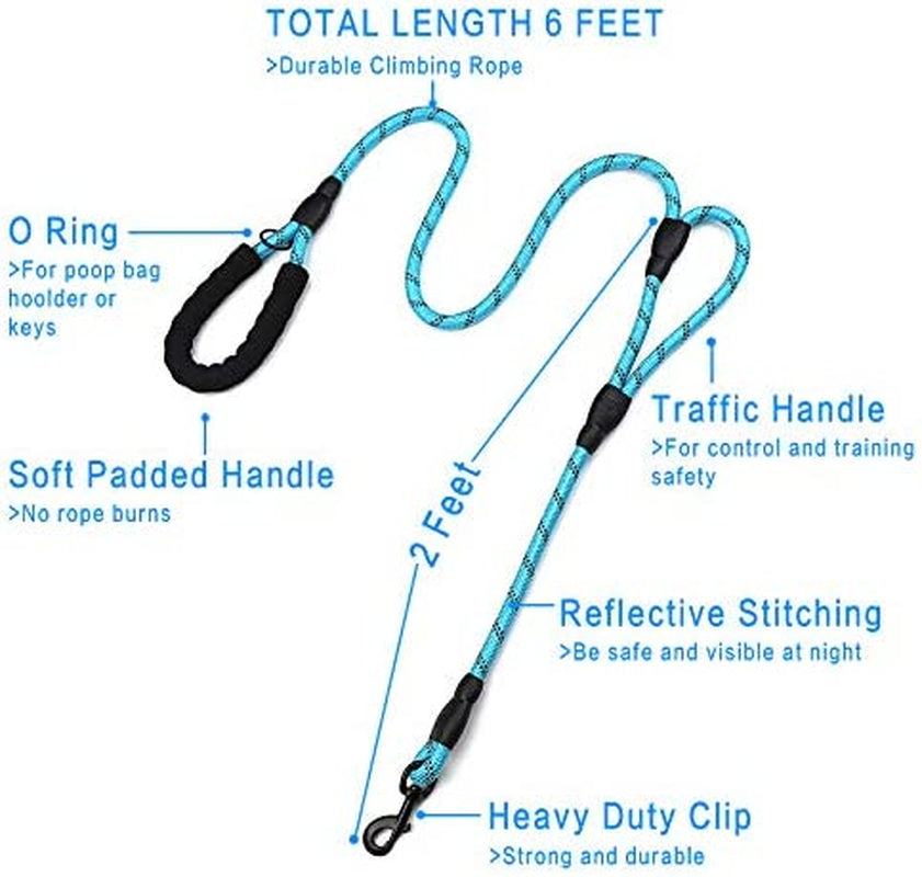 Reflective 6ft Heavy Duty Rope Leash 