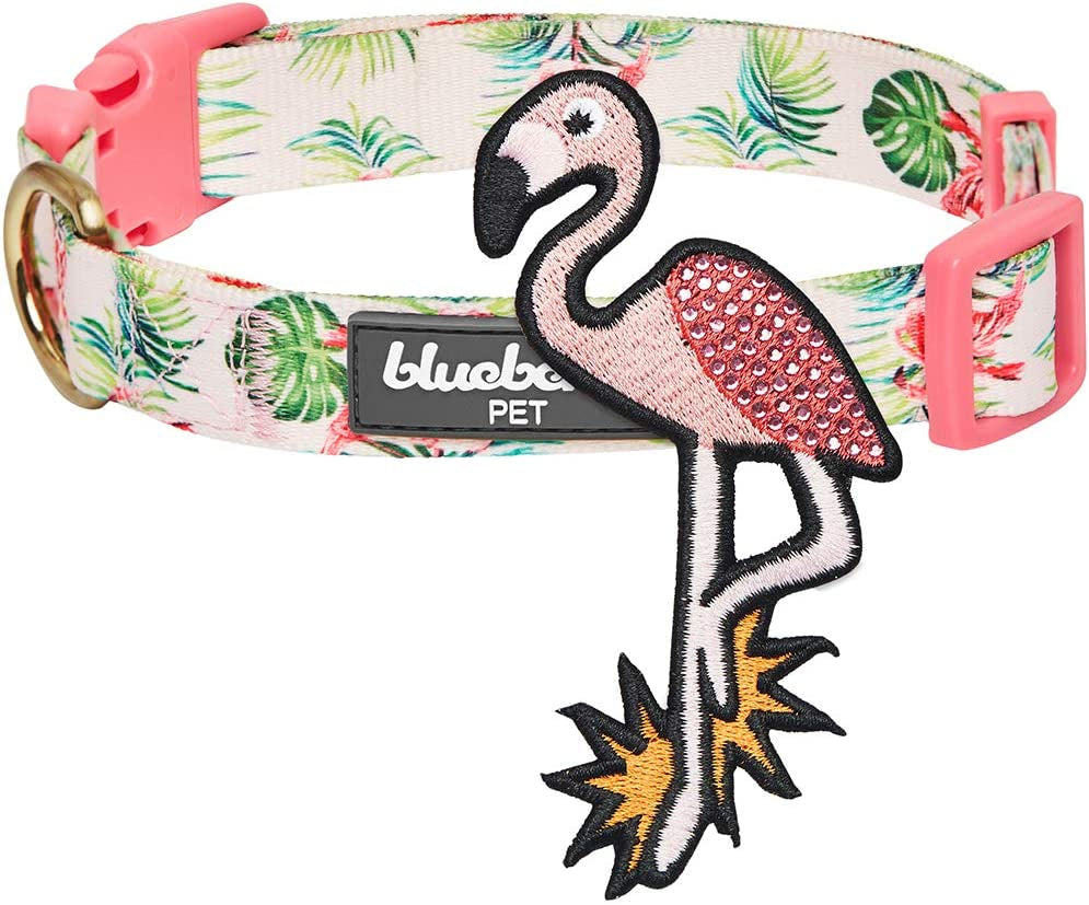 Hawaiian Palm Leaf Adjustable Dog Collar - 12"-16"