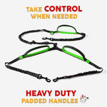 Double Dog Leash Hands-Free |360°Swivel 2 Dog Coupler | No Pull Two Dog Leash