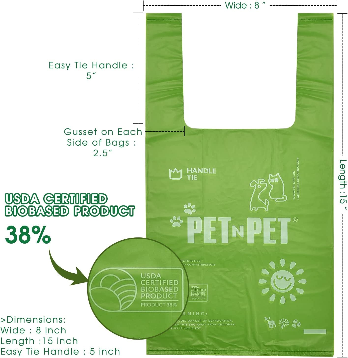 PET N PET Poop Bags 800 Counts Unscented