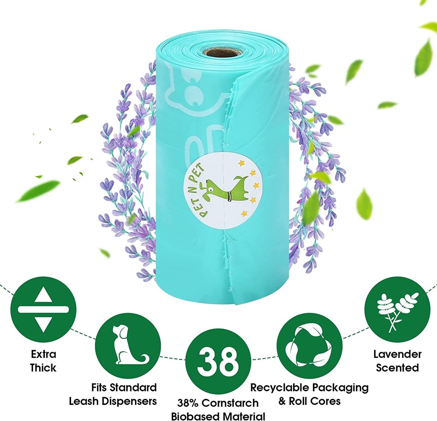 PET N PET Dog Poop Bags Lavender Scented