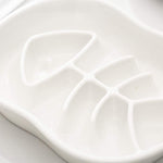 White Ceramic Slow Feeder Pet Bowl