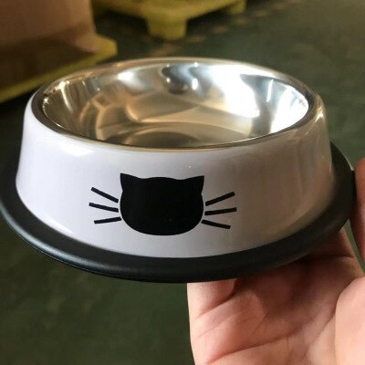 Multicolor Stainless Steel Cat Bowl