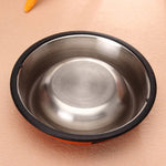 Multicolor Stainless Steel Cat Bowl