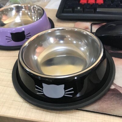 Multicolor Stainless Steel Cat Bowl