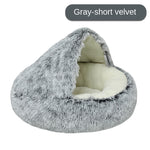 Winter Plush Pet Cat Bed