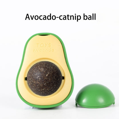 Avocado catnip licking 360° wall stick ball for cats - Free Shipping