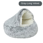 Winter Plush Pet Cat Bed