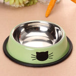 Multicolor Stainless Steel Cat Bowl