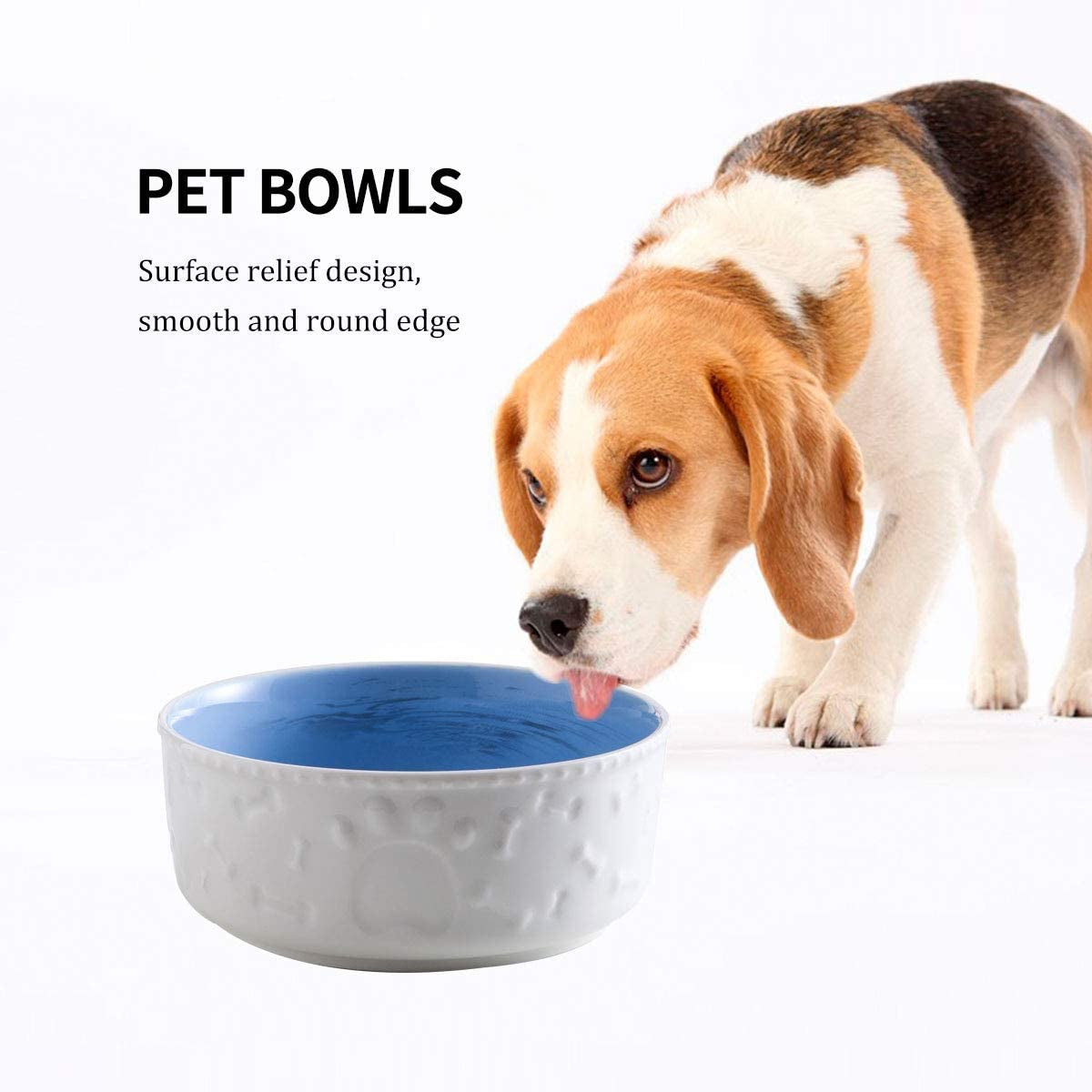 Ceramic Dog Bowl,6 Inch Non Slip 