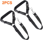 2 Packs Dog Cat Safety Seat Belt Strap Car Headrest Restraint Adjustable Nylon Fabric Dog Restraints Vehicle Seatbelts Harness