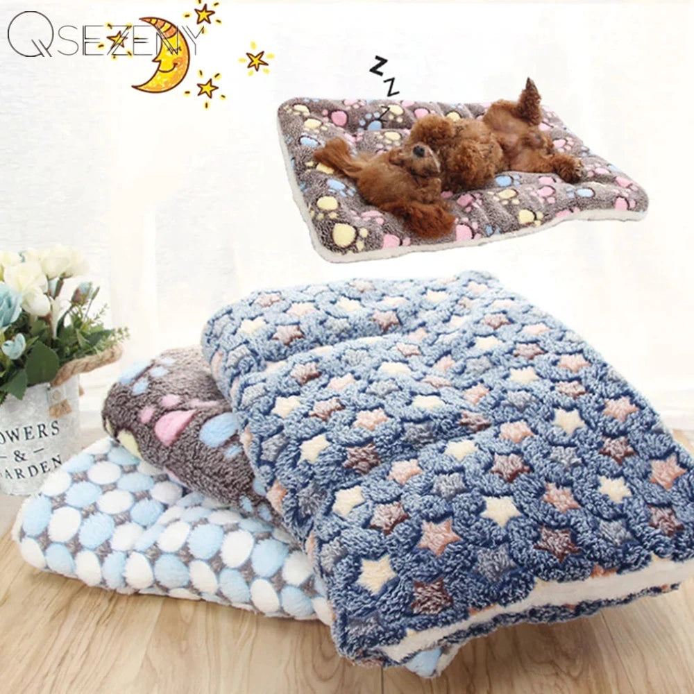 Pet Sleeping Mat Warm Dog Bed Soft Fleece Pet Blanket