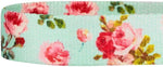 Durable Spring Scent Inspired Floral Rose Print Turquoise Dog Leash 5 Ft X 5/8", Small