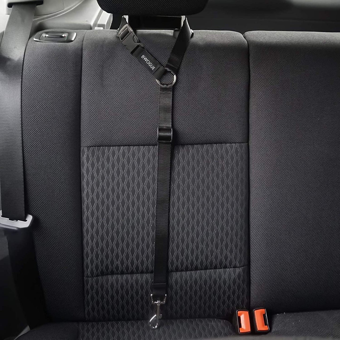 2 Packs Dog Cat Safety Seat Belt Strap Car Headrest Restraint Adjustable Nylon Fabric Dog Restraints Vehicle Seatbelts Harness