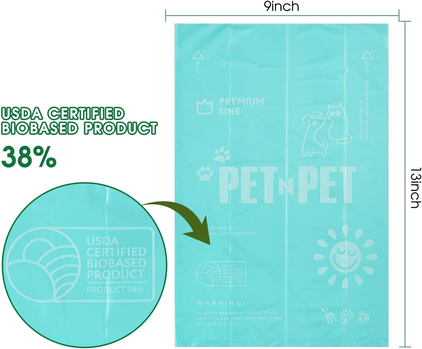 PET N PET Dog Poop Bags Lavender Scented