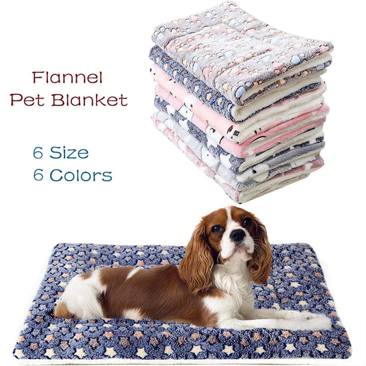 Pet Sleeping Mat Warm Dog Bed Soft Fleece Pet Blanket